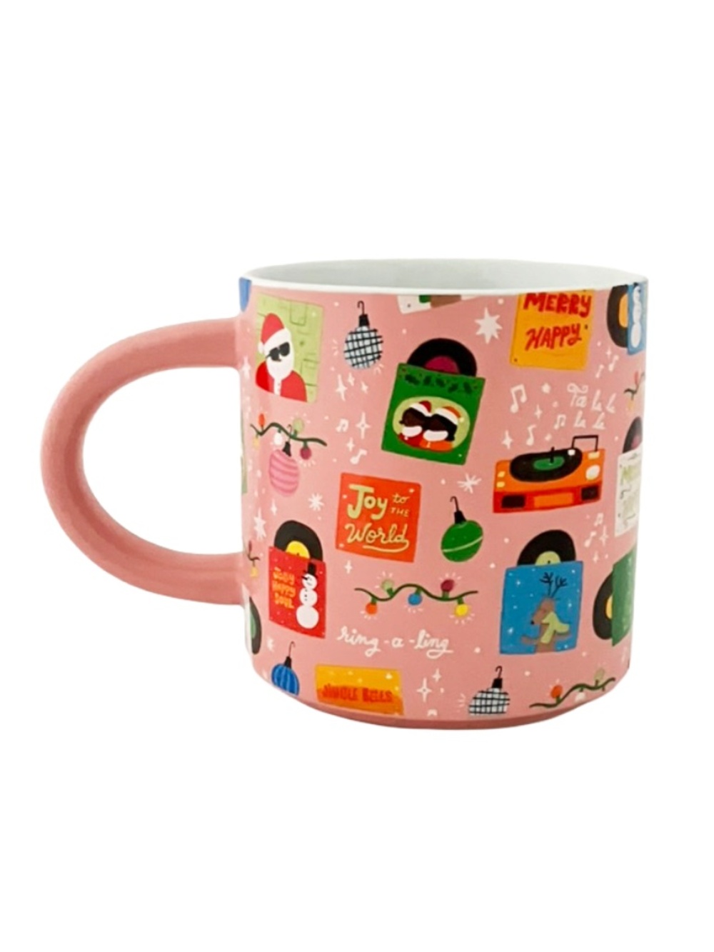 Target Wondership Pink Ceramic Christmas Holiday Coffee Mug by Alison Hawkins